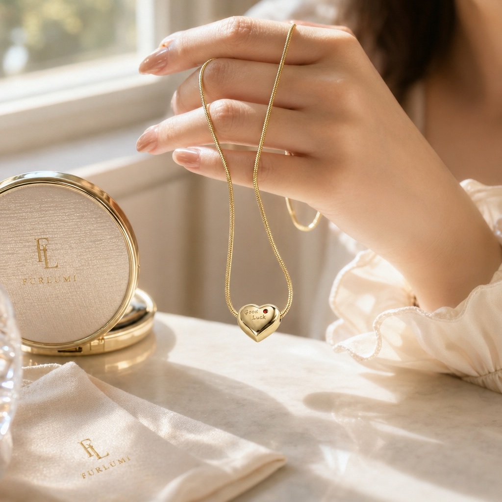 The Letter Heart held near a mirror.